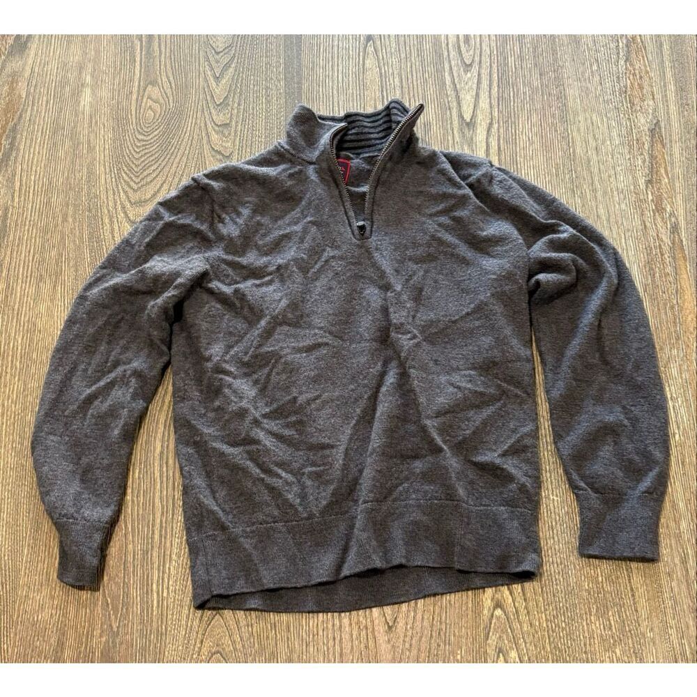 UNTUCKit Mens Belguardo Sweater Merino Wool Long Sleeve Mock Neck Gray Size S